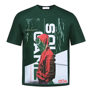 Camiseta Verde de Manga Corta para Hombre, Estampado Digital, Estilo Urbano, Cuello Redondo, Corte Regular, Algodón Jersey, Logotipo Frontal con Diseño de Estrella Daizen - Product Image 1