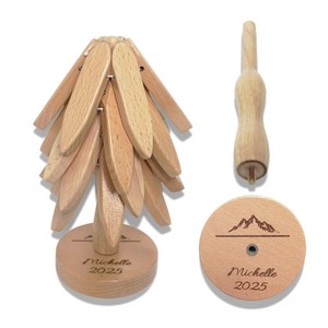 Sous-plats et dessous-de-bord en bois faits à la main en forme d'arbre, design nordique, forme personnalisée, accessoire de table décoratif - Product Image 3
