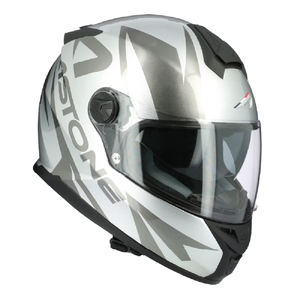 Nuevo Casco de Motocicleta Integral de ABS ASTONE HELMETS Modelo GT800 EVO SKYLINE PLATEADO/NEGRO BRILLANTE - Product Image 3