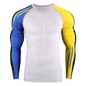 T-shirt de compression premium pour homme à manches longues et col rond, idéal pour le fitness, séchage rapide - Product Image 1