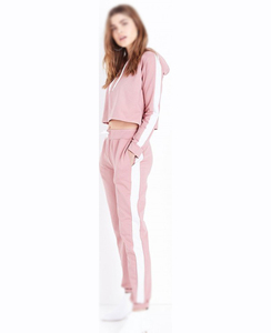 Conjunto Deportivo de 2 Piezas para Mujer, Sudadera Corta y Pantalones Estampados, Ropa Deportiva Informal, OEM - Product Image 4