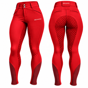 Leggings d'équitation pour femme personnalisés, taille haute, avec grip en silicone intégral, extensibles - Product Image 6