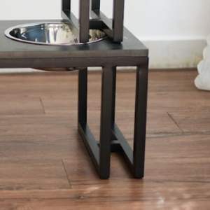 Bols surélevés pour chiens en acier inoxydable, mangeoire pour animaux de compagnie style marbre, bols surélevés pour chats avec support, support de luxe pour bols de nourriture pour animaux - Product Image 3