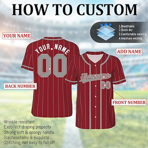 Maillot de baseball pour adultes, 100 % coton biologique, anti-bactérien, coupe ajustée/drop-in, service OEM, personnalisable, vente en gros, haute qualité, offre spéciale - Product Image 2