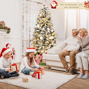 Albero di Natale Artificiale Premium Effetto Neve con Cerniere, Pre-Illuminato - Product Image 5