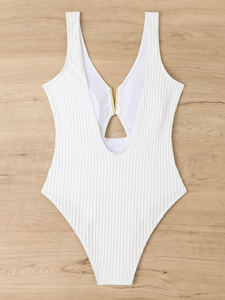 Maillot de bain une pièce pour femmes, résistant au chlore, séchage rapide, pour la natation et l'entraînement, sexy, grande taille (XXS) - Product Image 5