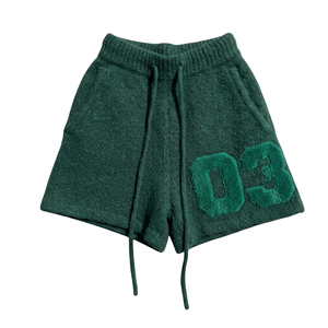 Shorts en mohair pour homme OEM, shorts en tricot, shorts à cordon de serrage, décontractés, à porter au quotidien, livraison rapide, en stock - Product Image 1