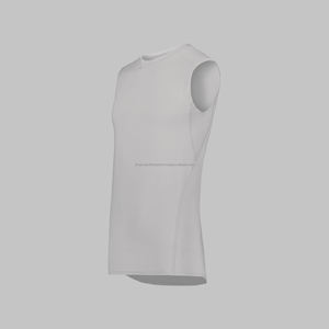 Vente en gros T-shirt homme de compression avec logo personnalisé vierge pour la promotion - Product Image 3