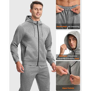 Conjunto Deportivo Slim Fit para Hombre, con Cordón Ajustable, Chaqueta con Logotipo Personalizado, Diseño Sólido, Ecológico y Transpirable - Product Image 4