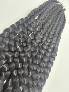Fibra de Abacá Natural Teñida de Negro, Material de Fibra Trenzada para Extensiones de Cabello, Accesorios para el Cabello y Aplicaciones Artesanales - Product Image 2