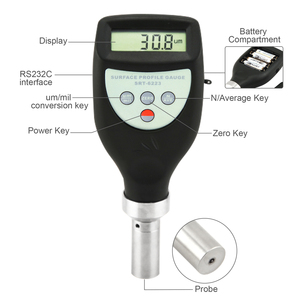 เครื่องวัดความหยาบผิวแบบดิจิตอล 0-800µm พร้อม RS232C, ระบบเมตริก/อิมพีเรียล สำหรับตรวจสอบการเคลือบผิว - Product Image 4
