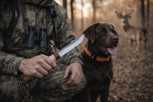 Couteau de chasse artisanal en acier à haute teneur en carbone, lame fixe avec manche en bois dur, étui en cuir véritable, pour le camping en plein air et la survie - Product Image 2