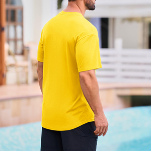 เสื้อยืดออกกำลังกายผู้ชายคุณภาพดี ระบายอากาศได้ดี ดีไซน์ใหม่ ป้องกันรังสียูวี แห้งเร็ว ทรงโอเวอร์ไซส์ สไตล์สตรีทแวร์ เหมาะสำหรับฟิตเนส - Product Image 5