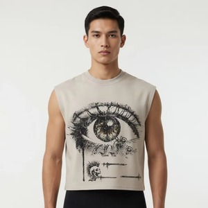 Custom Graphic Print Vintage Tank Top 100% Cotton Soft Breathable Streetwear Unisex OEM Wholesale Manufacturer Apparel Wear - Product Image 5