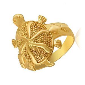 Bague porte-bonheur plaquée or avec breloque tortue pour hommes et femmes, Vaastu Fengshui, bijou tendance - Product Image 6