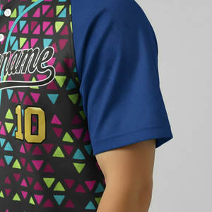 Maillot de baseball rayé respirant personnalisé avec nom et numéros, coupe ample, pour ensemble uniforme de cheerleader - Product Image 6