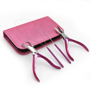 For Professional Salon Training Beauty School Practice Portable Organizer Case Premium Quality Hair Extension <b>Tools</b> Kit - Product Image 1