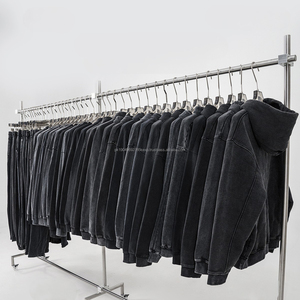 ชุดเซ็ตเสื้อฮู้ดดี้และกางเกงสเวตแพนท์ผู้ชายแบบดิสเทรส ผ้าคอตตอน 100% หนัก 450 กรัม ทรงบ็อกซี่ โอเวอร์ไซส์ น้ำหนักมาก สไตล์วินเทจ ลวดลาย 3 มิติ ล้างสีแบบแอซิดวอช - Product Image 1