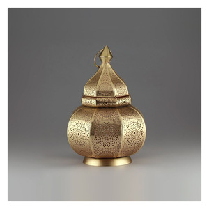 Traditional Moroccan Iron <b>Lantern</b> <b>Candle</b> Holder with Premium Powder Coating for Indoor Outdoor Decorative Lighting - Product Image 4