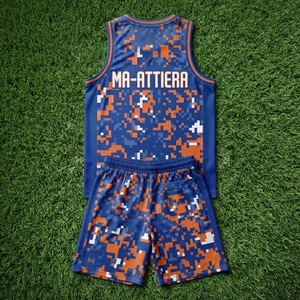 Ensemble d'uniformes de basketball pour hommes Ma-Attiera, impression par sublimation, jersey et shorts en polyester respirant, tenue d'équipe pour adultes, joueurs d'équipe - Product Image 5