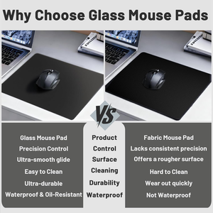 工場カスタムプロ仕様高品質エコフレンドリー耐水性滑り止めベース傷防止強化ガラスゲーミングマウスパッド - Product Image 4