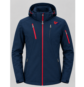 Veste d'hiver pour homme, à capuche, imperméable, coupe-vent, épaisse, pour la randonnée, le ski, les activités de plein air, norme OEKO-TEX, logo personnalisé, OEM, ODM - Product Image 4