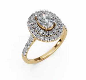 Anillo de diamantes cultivados en laboratorio con forma ovalada Falling For You Forever, con una impresionante piedra central engastada en una elegante banda de oro atemporal. - Product Image 4