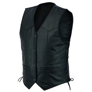 Gilet de motard en cuir haute performance, veste de moto authentique pour hommes et passionnés - Product Image 4