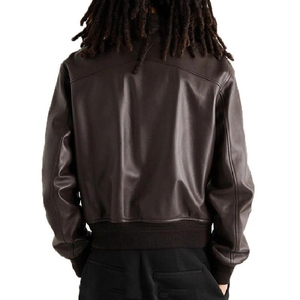 Nouvelle arrivée, veste bomber unisexe d'hiver, inspirée de l'aviation, en simili cuir, fermeture éclair, coupe-vent, respirante, élégante, chaude - Product Image 5