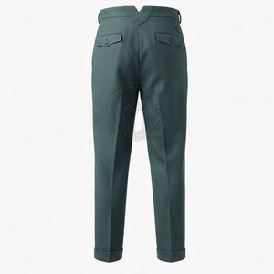 Pantalon Militaire Allemand Sur Mesure Coupe Droite Taille Moyenne Vintage Fermeture à Boutons Sûre Tissu Toile Léger Écologique Haute Qualité - Product Image 2