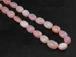 Perles de opale péruvienne rose traitée - Forme ovale lisse et polie, multi-tons, brin de 16 pouces, certifiées par un tiers - Grossiste - Product Image 3