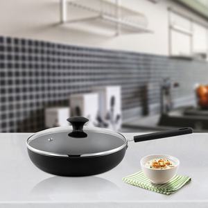 Sartén de aluminio Quantum Premium Cookware con tapa de vidrio de 22 cm JAGDAMBA CUTLERY LIMITED Rendimiento óptimo - Product Image 2