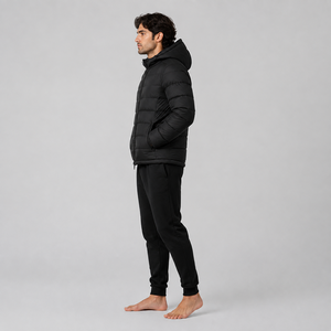 Doudoune Homme Haute Qualité Tendance Brillante à Capuche Courte et Épaisse – Blouson d'Hiver Matelassé Brillant pour Homme - Product Image 6