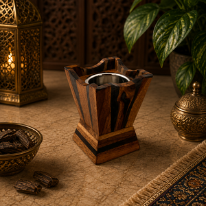Trending Natural Wooden Bakhoor Burner Incense Holder Oud Mabkhara Charcoal Censer Arabic Home Fragrance Decor Ramadan <b>Eid</b> <b>Gift</b> - Product Image 1