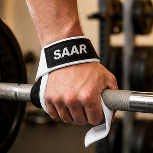 Durable White Cotton Support with Premium Silicone Print for Heavy Lifting <b>Strength</b> <b>Training</b> and Workout Gear - Product Image 6