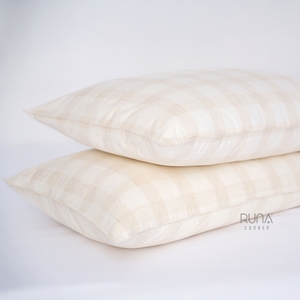 Parure de lit haut de gamme en mélange lin-coton, teinte unie, 4 pièces, style moderne, avec taies d'oreiller et housse de couette, OEM ODM - Product Image 2