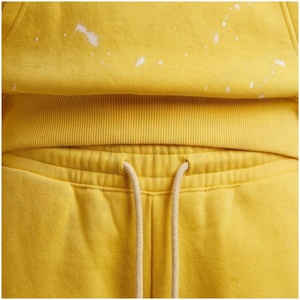<b>Women</b> <b>Yellow</b> Hooded Sweatshirt Set 100% Cotton Midweight Casual <b>Tracksuit</b> With Pockets Autumn Wear - Product Image 5