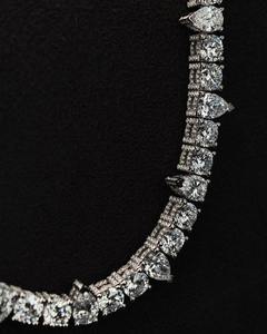 RB Gems Lujoso Collar de Cadena de Tenis Unisex Estilo Hip Hop con Diamantes Cultivados en Laboratorio de Corte Brillante, Bañado en Plata, Certificado IGI - Product Image 3