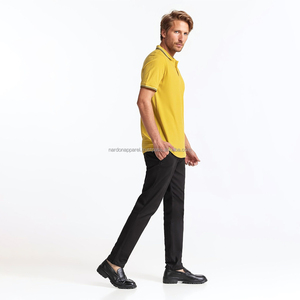 Nardon Apparel Chemises polo en tricot pour hommes Chemises boutonnées décontractées à manches courtes Chemises à col polo de golf classique en crochet - Product Image 1