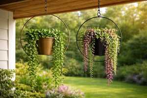 Macetero Colgante Decorativo de Hierro para Jardín Elegance, Maceteros Colgantes de Metal Creativos al por Mayor, Maceta Decorativa de Pared para Balcón del Hogar - Product Image 2