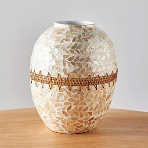 Capiz Shell <b>Vase</b> <b>Set</b> Mother Of Pearl Decorative <b>Vases</b> Coastal Style Flower <b>Vase</b> Accent For Living Room Table Home Decor Display - Product Image 4