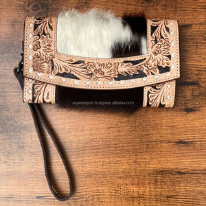 กระเป๋าคลัทช์หนังวัวแบบมีเครื่องมือสำหรับแกะสลักมาใหม่กระเป๋าคลัทช์มีสไตล์กระเป๋าสตางค์หนังสไตล์ตะวันตก - Product Image 5