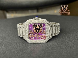 Fully <b>Iced</b> <b>Out</b> Moissanite Diamond <b>Watch</b> Stainless Steel Wrist <b>Watch</b> Brilliant Stone Decoration for Fashion Accessory Use - Product Image 5