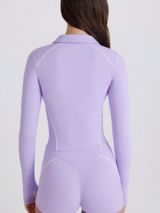 2026 New Arrival Casual Set Long-Sleeve <b>Knee</b>-Length Sports-Style Fitness Top and Zip-Up Sun Protection Jacket 2-Piece Set - Product Image 2
