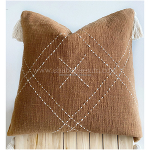 Bohemian Style Soft Throw <b>Pillow</b> TNT Woven Geometric Design Cushion Cover <b>Silk</b> Cotton Dot Pattern Decorative Pillowcase - Product Image 1