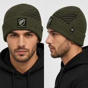Custom Logo Men Women <b>Cap</b> Autumn Beanie Hat Warm Bonnet Men's <b>Winter</b> <b>Cap</b> Solid Knitted Hat <b>Winter</b> Hats for Men Skullies Beanies - Product Image 4