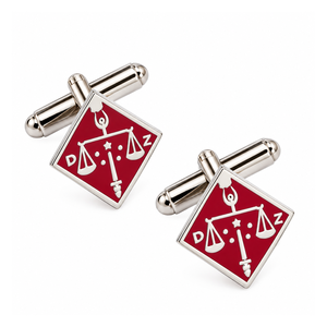 Mancuernillas Masónicas del Rito Escocés de 16.º Grado, Esmalte Rojo, Chapado en Oro, Metal Personalizado con Relieve, Accesorios Formales Religiosos, Francmasonería - Product Image 1