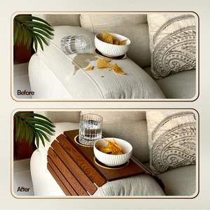 Proveedor Mayorista de Bandejas de Madera para Reposabrazos de Sofá |   Mesa Auxiliar de Bambú para Sofá, Fabricante OEM para Pedidos al por Mayor - Product Image 3