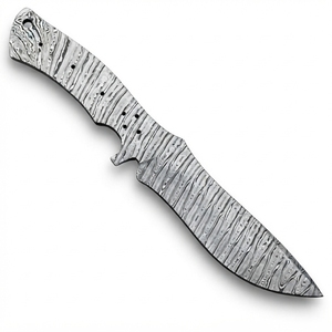 Lame de couteau en acier Damas faite à la main, pleine longueur, pour le dépecage et la chasse, fourniture pour la fabrication de couteaux DIY, vente en gros, directement du fabricant - Product Image 2
