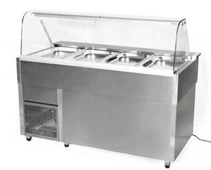 ตู้แช่สลัดพร้อมผักสดและอาหารเย็น  พร้อมไฟ LED สำหรับการจัดแสดงขนมหวานอย่างสวยงาม - Product Image 2